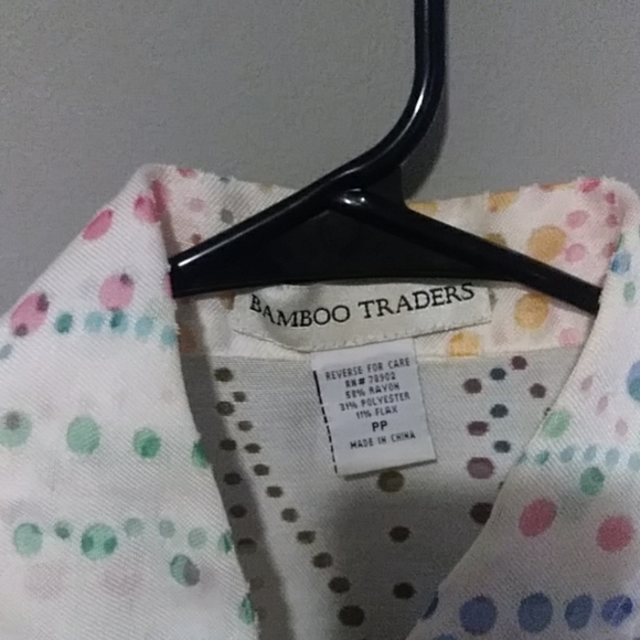 Vintage Bamboo Traders Polka Dot Rainbow 90's #TMX - Picture 2 of 2